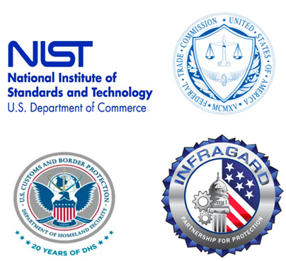 Logos of Government Bodies that provide cybersecurity services